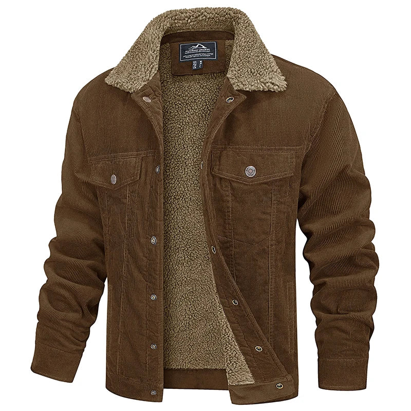 Rugged Mens Corduroy Coat