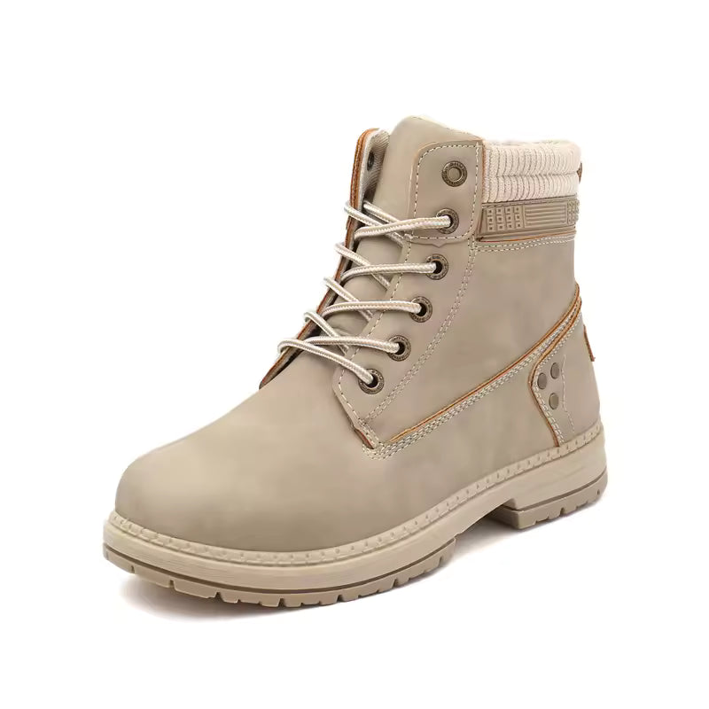 Comfy Low Heel Ankle Boots - Warm Winter Shoes
