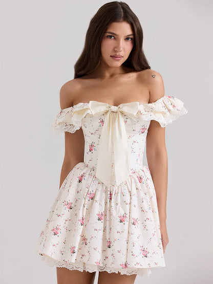 Elegant Off Shoulder Lace Evening Dress