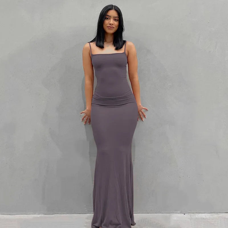 Elegant Halter Neck Evening Maxi Dress