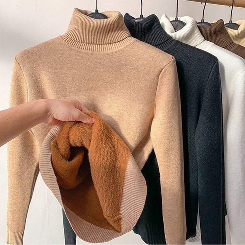 Cozy Winter Knit Turtleneck Sweater