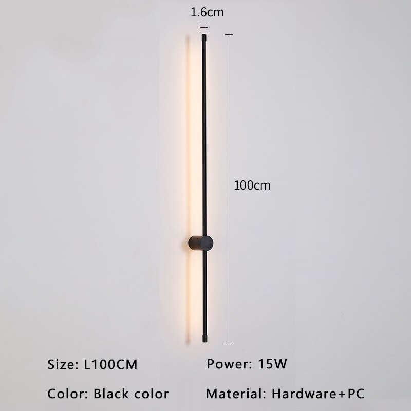 Sleek Gold Black LED Wall Lamp For Modern Homes