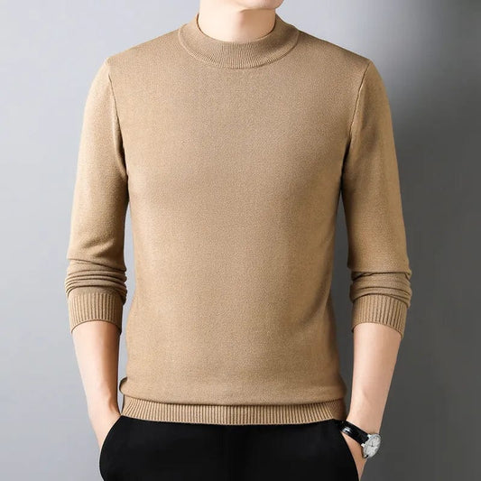 Classic Mens Plain Cashmere Sweater - VogeLuxe