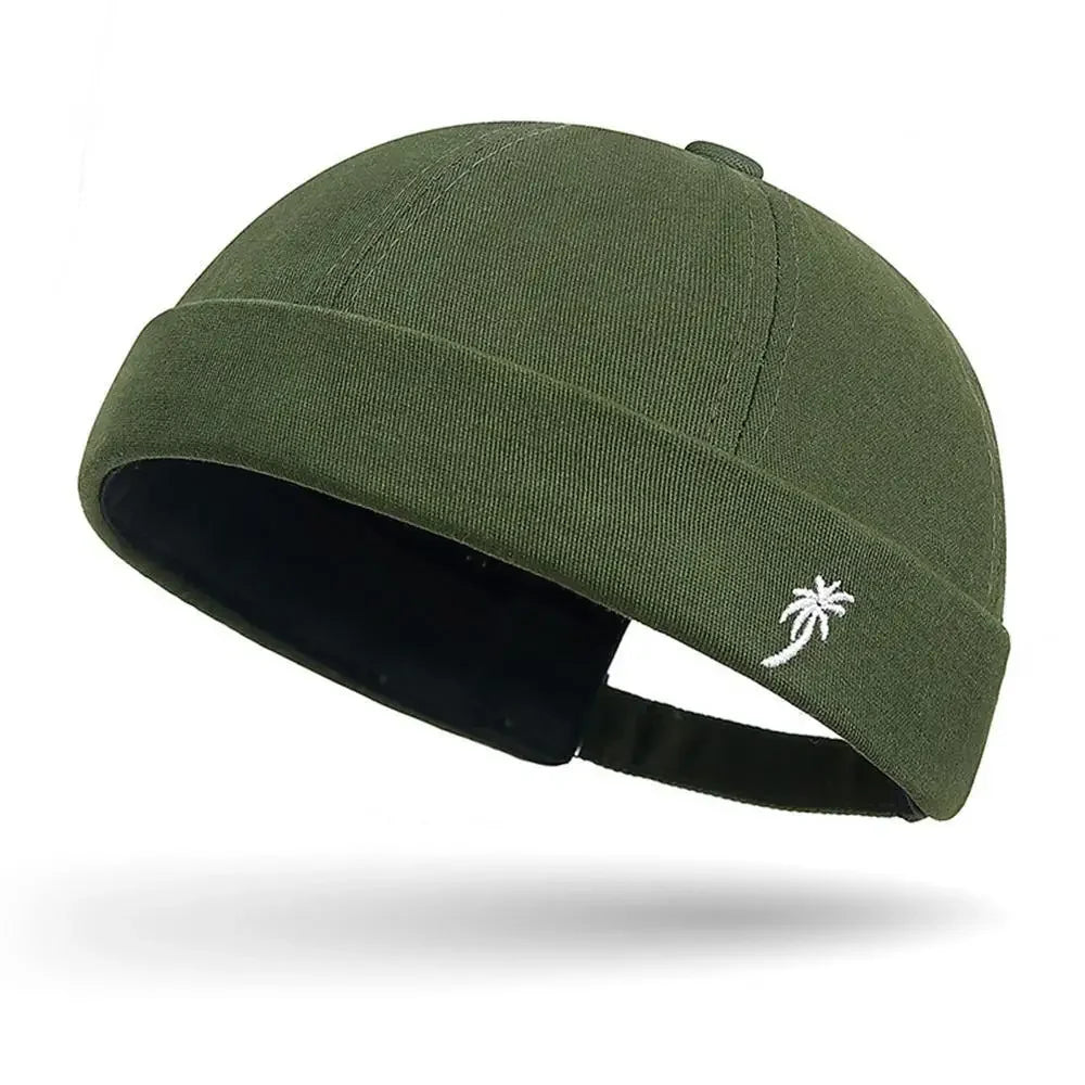 Casual Embroidered Cotton Beanie Cap