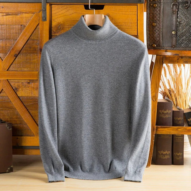 Luxury Soft Cashmere Crew Neck Sweater for Men