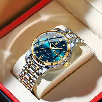 Luxury Crystal Quartz Watch - BritishElegance
