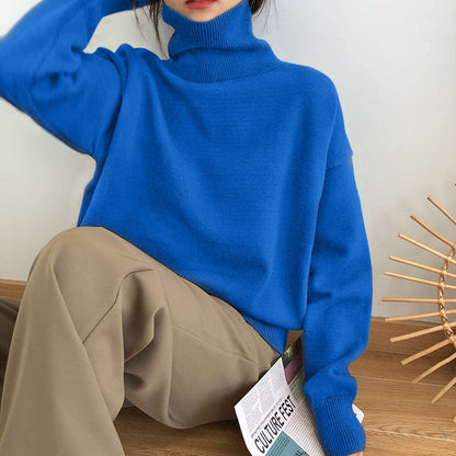 Cozy Women's Big Knit Turtleneck Winter Sweater
