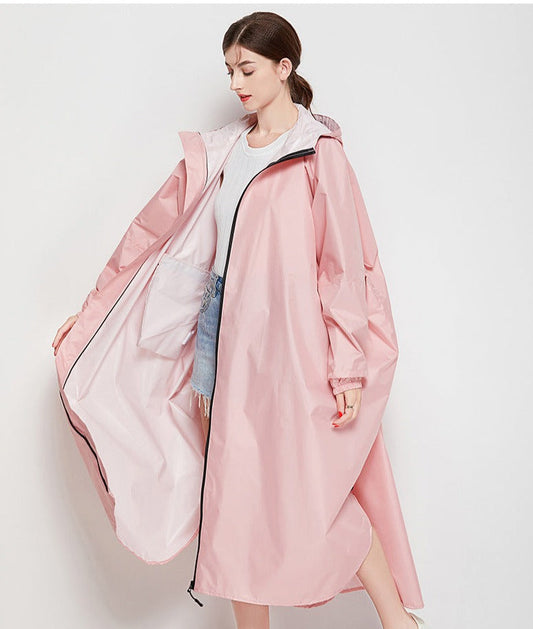 Waterproof Women's Raincoat with Hood - VogeLuxe
