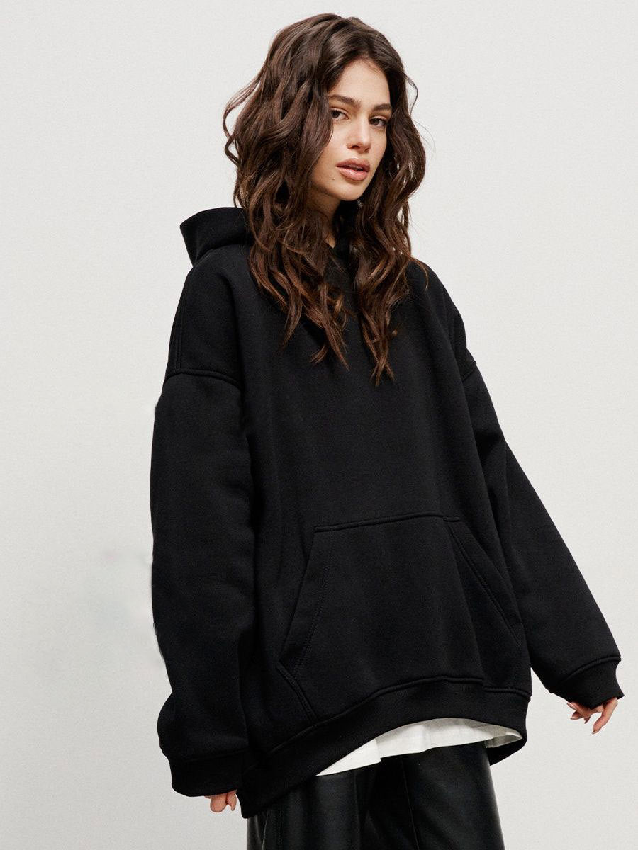Cozy Women's Large Hooded Sweatshirt with Pockets
