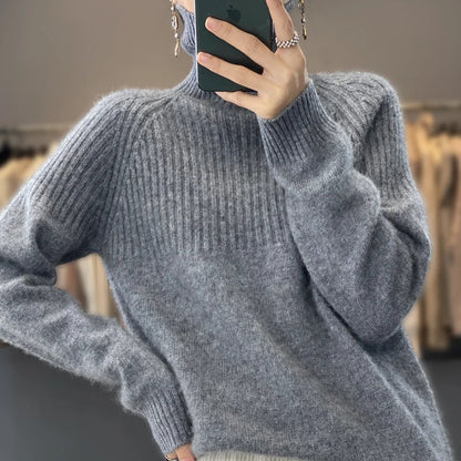 Cozy Women's Soft Wool Turtleneck Sweater