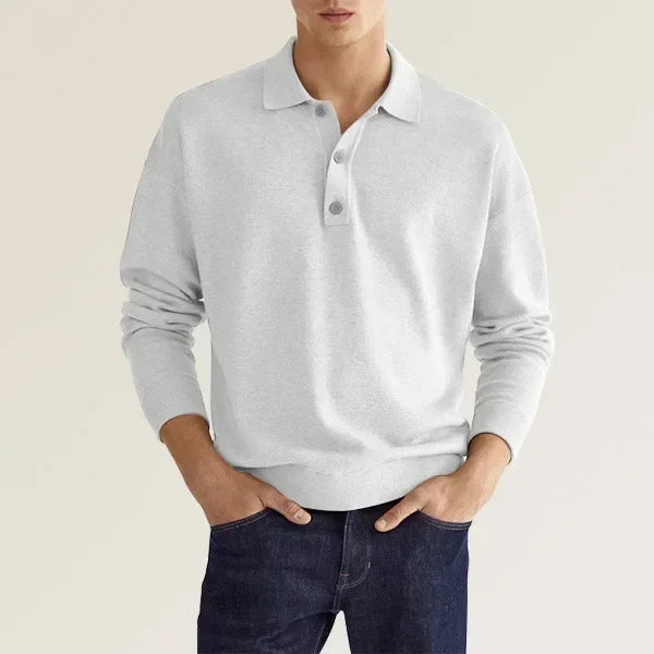 Classic Fit Men's Polo Shirt – Slim Button Down Collar Top
