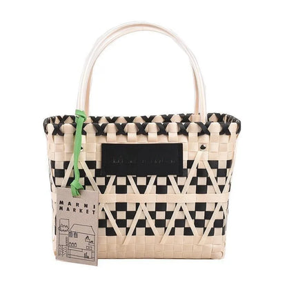 Big Natural Woven Tote Bag – Casual Summer Shoulder Bag