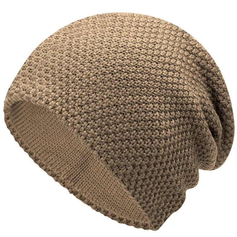Large Cozy Knitted Winter Hat for Men Women - VogeLuxe