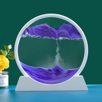 Decorative Glass Hourglass With Colorful Moving Sand