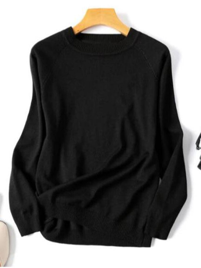 Cozy Women's Winter Crew Neck Sweater - VogeLuxe
