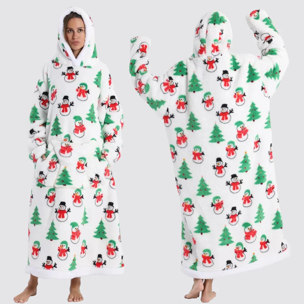 Cozy Wearable Hooded Blanket for Adults