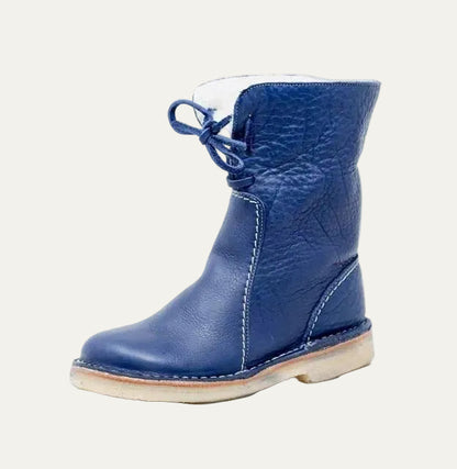 VogeLuxe | Women’s Mid Calf Shearling Lined Leather Boot