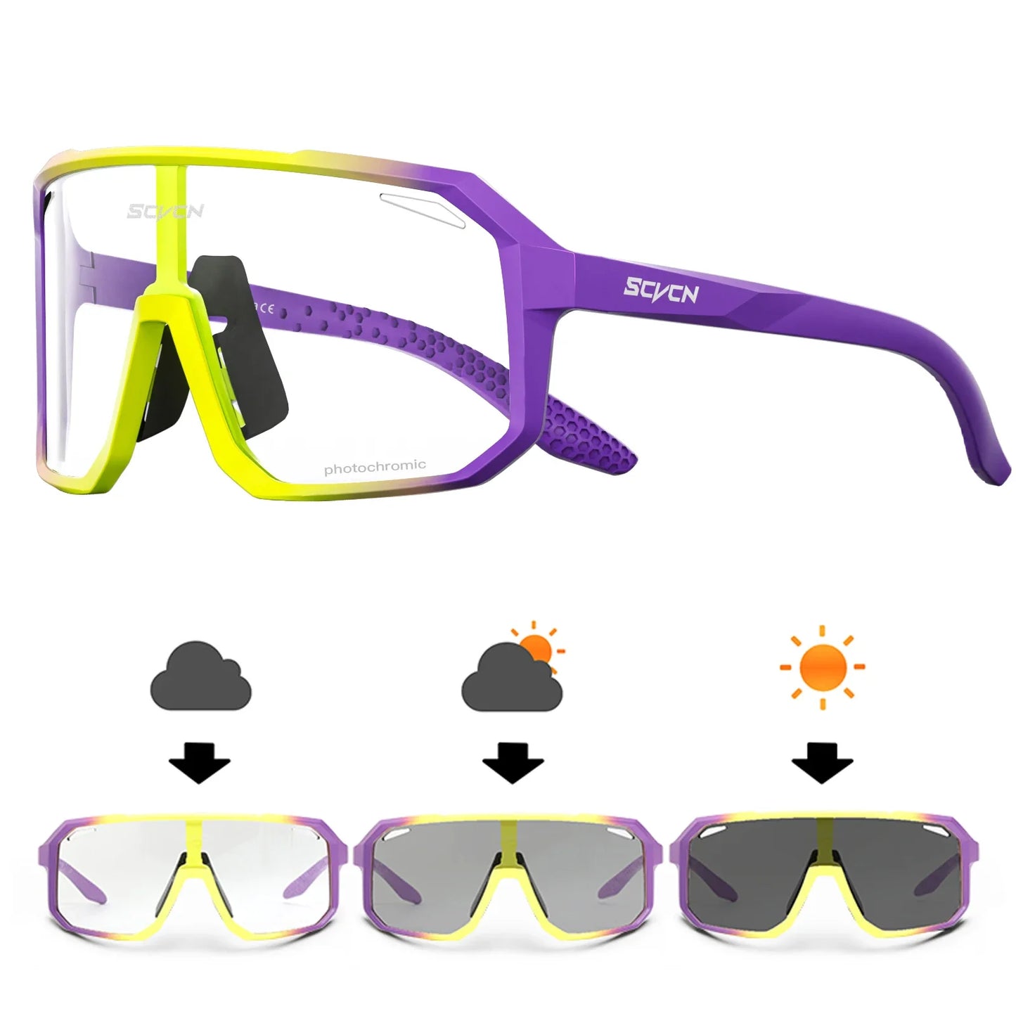 Men's Polarized Bike Sunglasses - Lightweight Athletic Shades