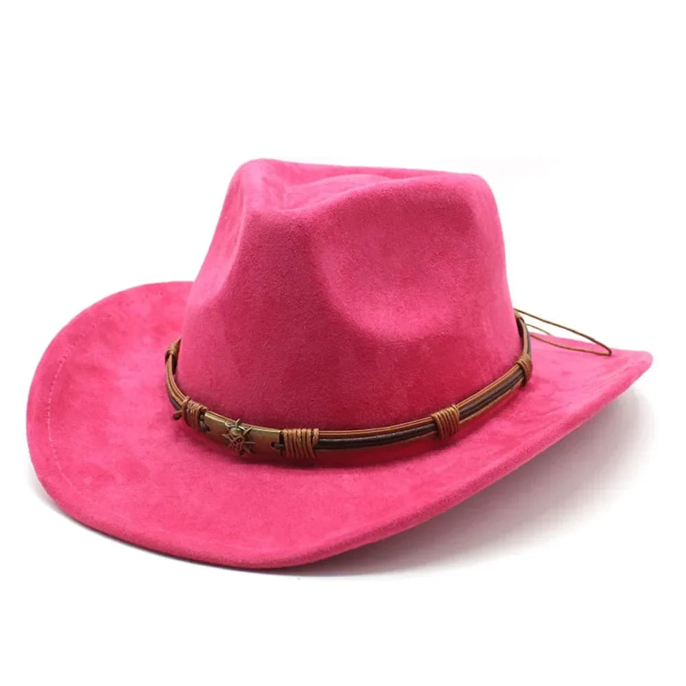 Classic Cowboy Felt Hat with Bull Design