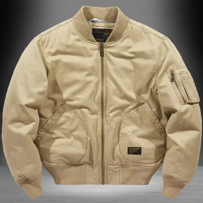 Casual Classic Cotton Bomber Jacket – Comfortable Urban Wear