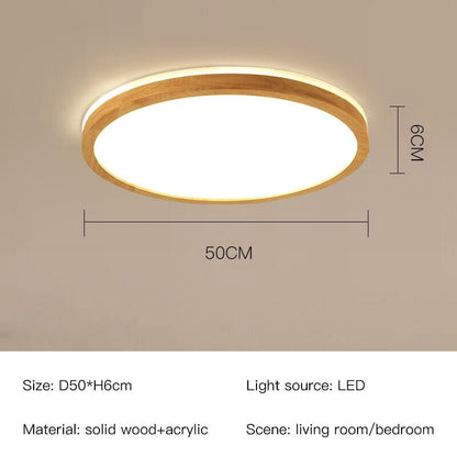 Natural Wood Table Lamp