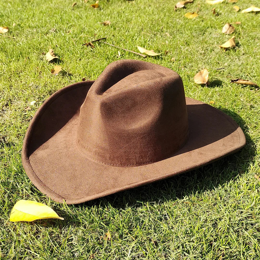 Soft Wide Brim Cowboy Hat Adjustable Size