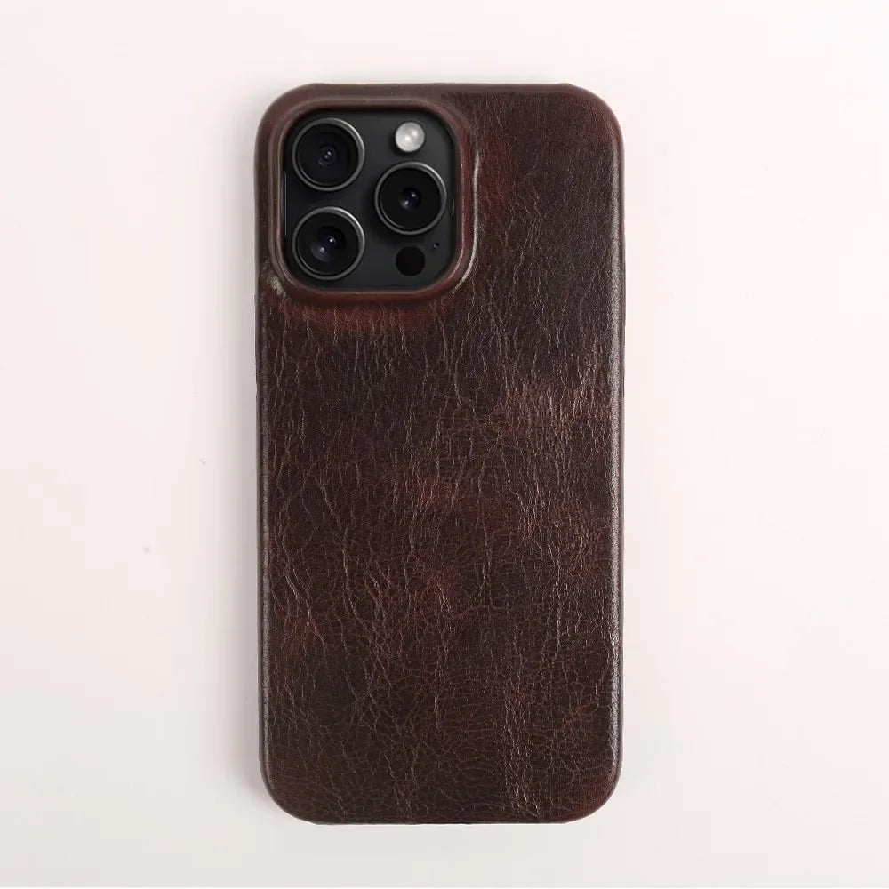 Premium Leather iPhone Cover Genuine Handmade Cowhide