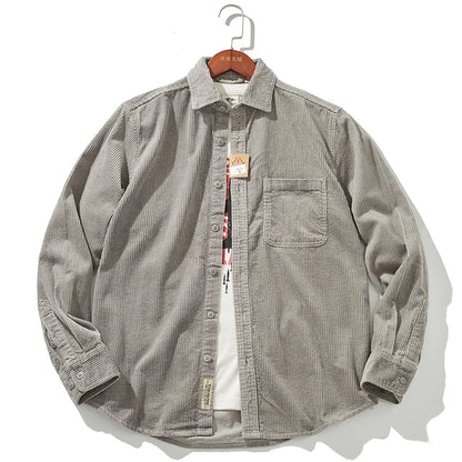 Warm Corduroy Mens Jacket - Fitted Winter Coat