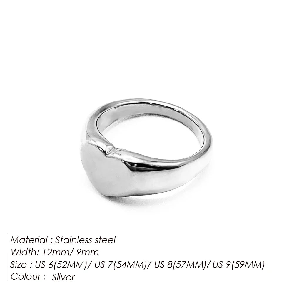 Simple Gold Tone Circular Women's Party Ring