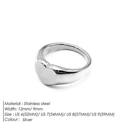 Simple Gold Tone Circular Women's Party Ring