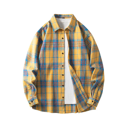 Comfortable Plaid Flannel Shirt - Cozy Cotton Long Sleeve