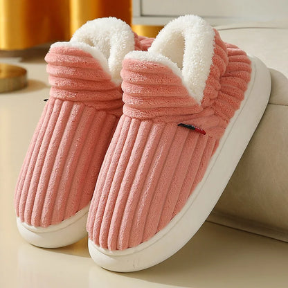 Cozy Faux Fur Ankle Slippers – Soft Warm Indoor Shoes