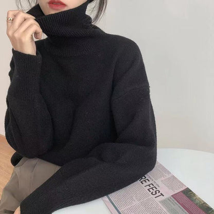 Cozy Women's Big Knit Turtleneck Winter Sweater