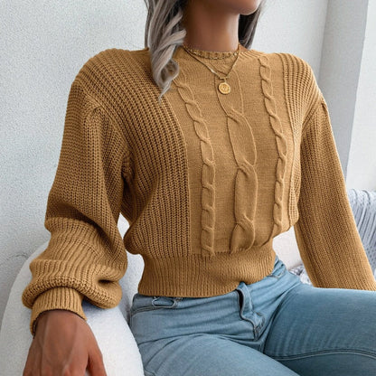 Soft Beige Women's Winter Cashmere Sweater - BritishElegance