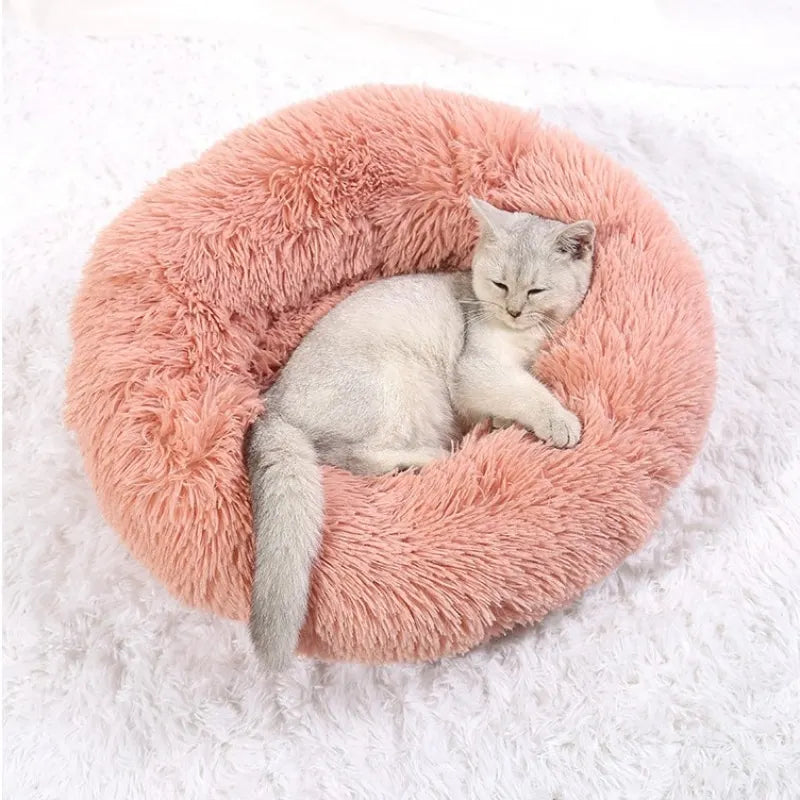 Soft Comfortable Round Pet Bed for Cats and Dogs - VogeLuxe