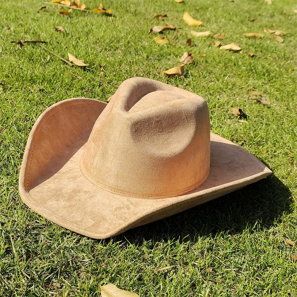 Soft Wide Brim Cowboy Hat Adjustable Size