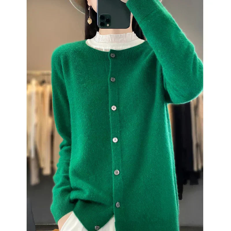 Soft Women's Open Front Wool Sweater