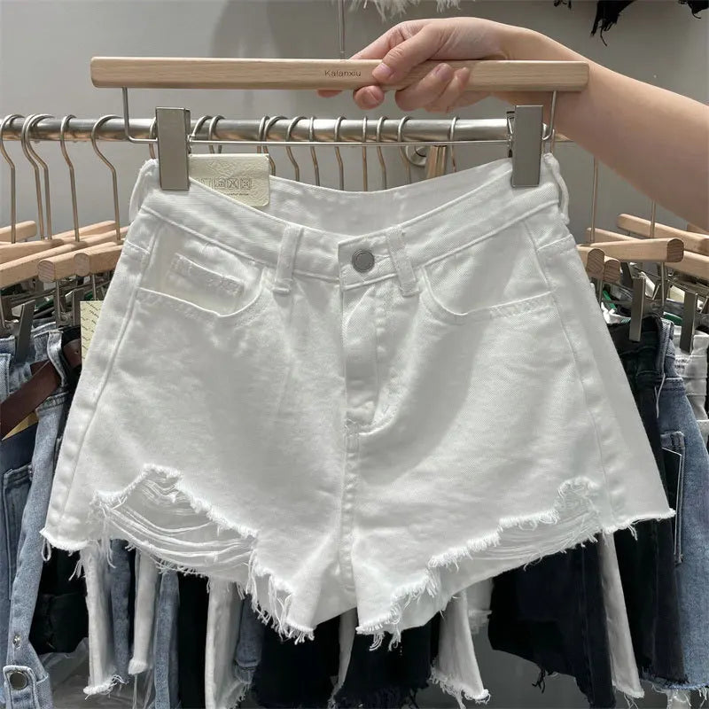 Comfy Women's Distressed Denim Summer Shorts