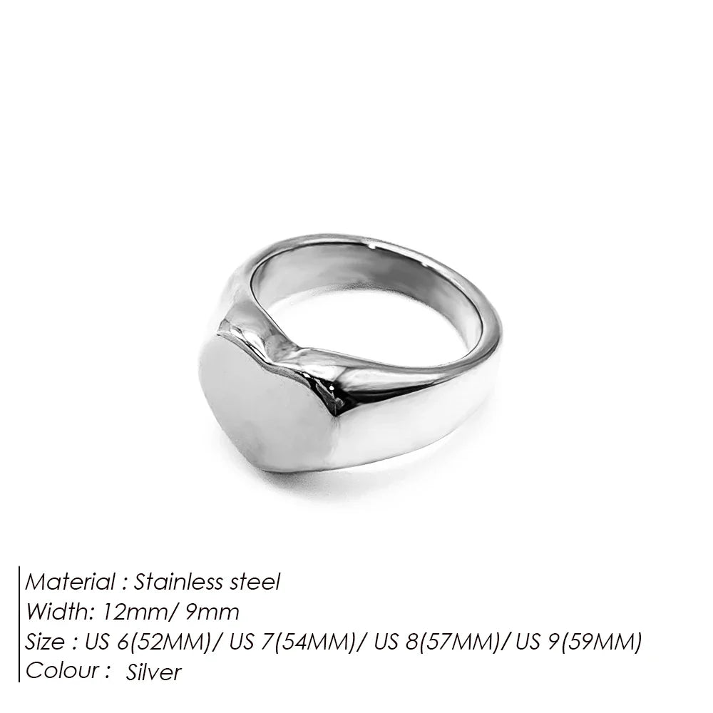Simple Gold Tone Circular Women's Party Ring