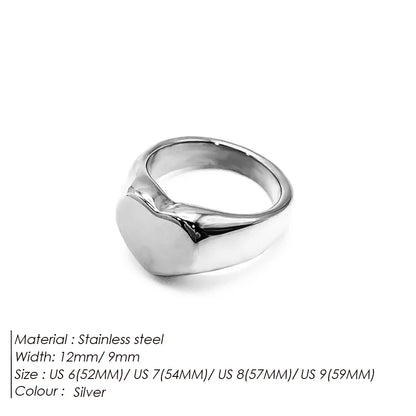 Simple Gold Tone Circular Women's Party Ring