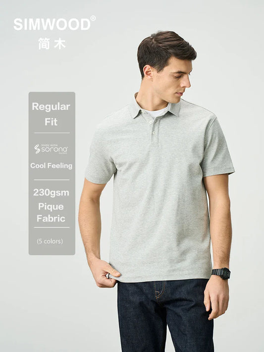 Breathable Lightweight Polo Shirt for Men - VogeLuxe