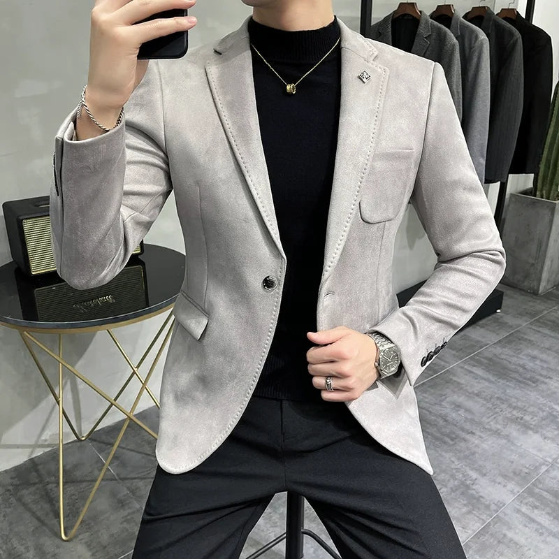 Men's Tailored Suede Jacket