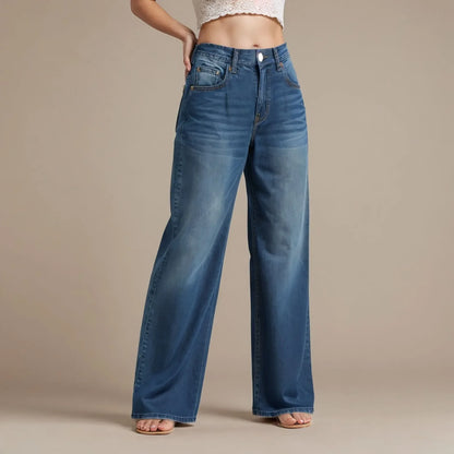 Relaxed Fit Women's Dark Blue Loose Jeans