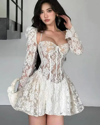 Sexy Open Back Mini Party Dress for Women - VogeLuxe