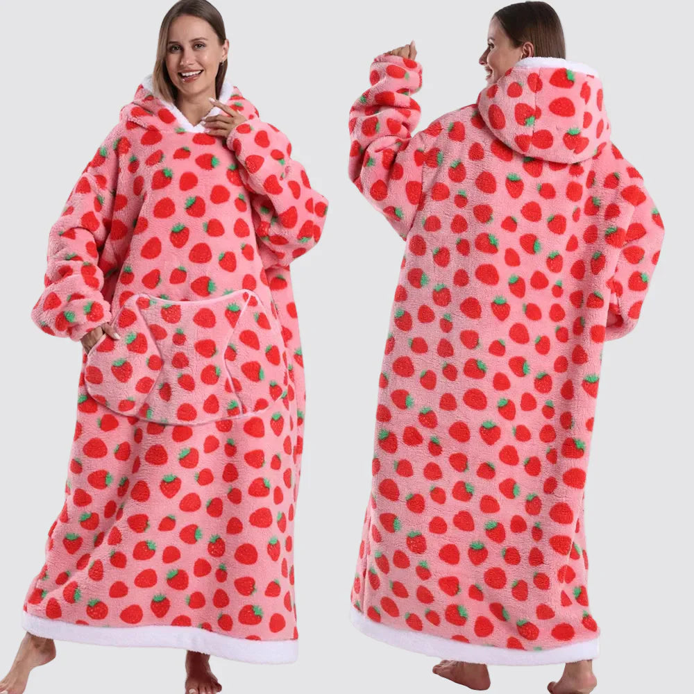Cozy Wearable Hooded Blanket for Adults