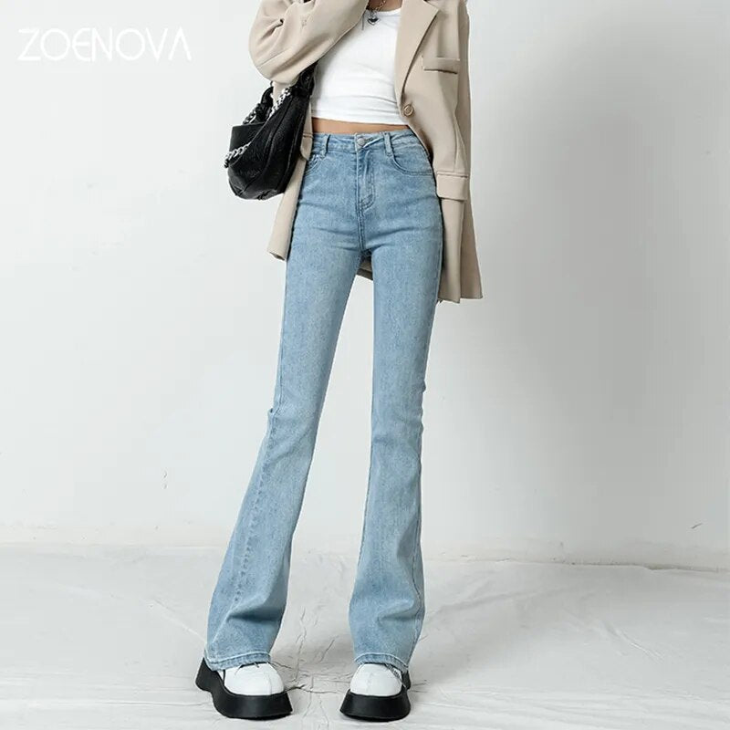 Classic High Waist Wide Leg Women's Jeans - VogeLuxe