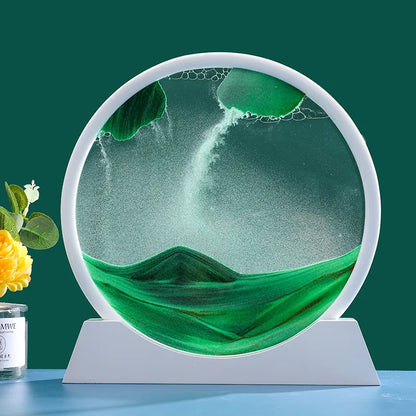 Decorative Glass Hourglass With Colorful Moving Sand