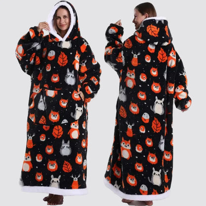 Cozy Wearable Hooded Blanket for Adults