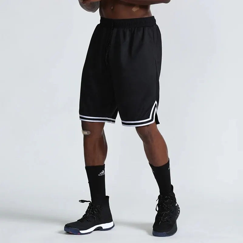 Men's Breathable Striped Sports Gym Shorts - VogeLuxe