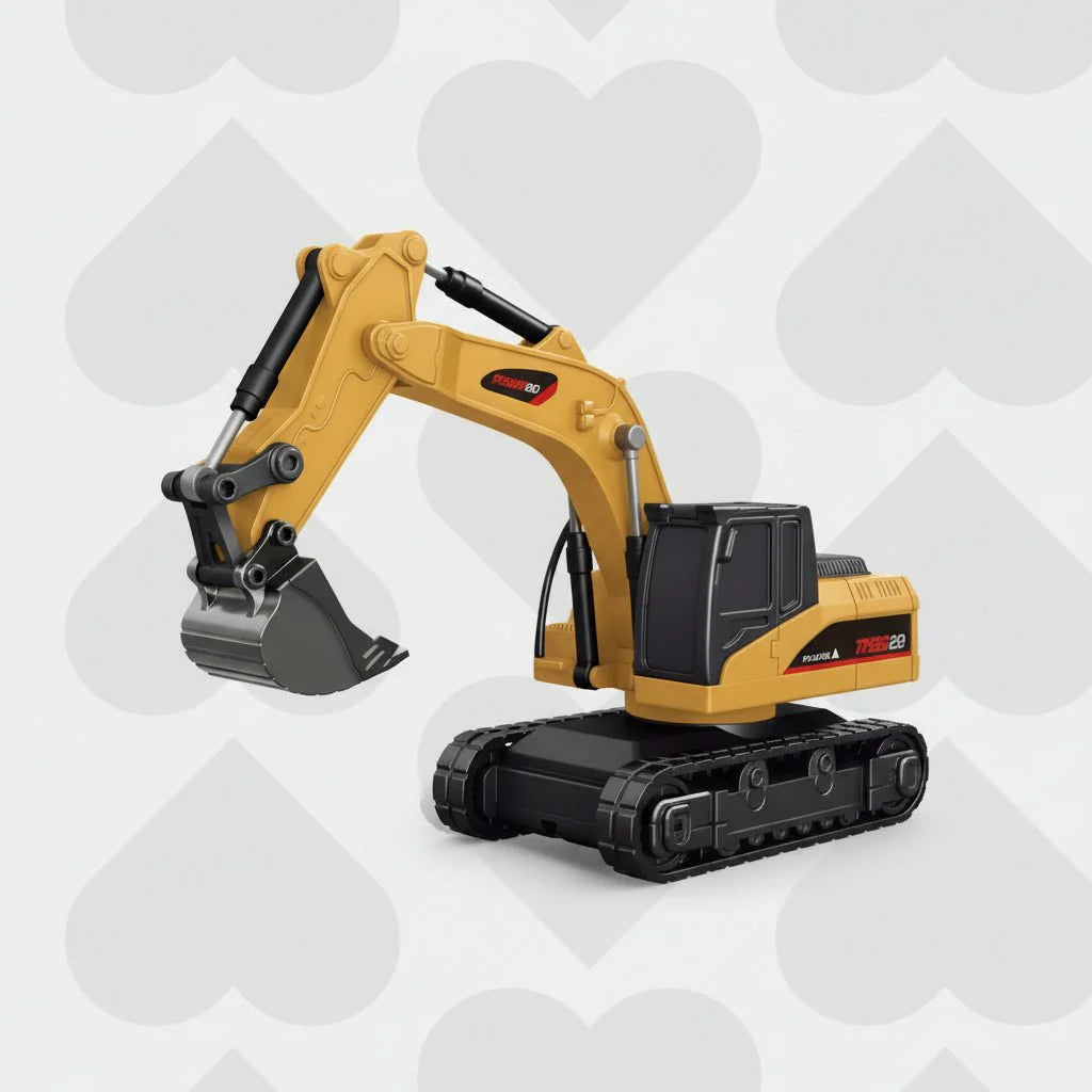 Fun RC Building Vehicle Playset With Crane And Digger